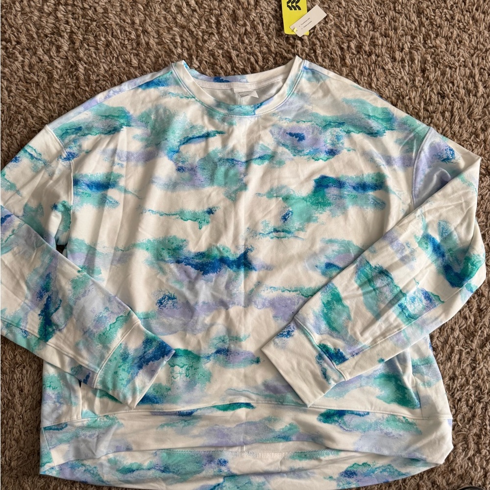 All in Motion Blue and Green Long Sleeve Shirt
